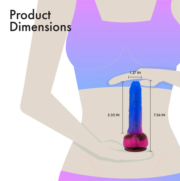 Pure Love - 7" Vibrating & Rotating Silicone Dildo w/Remote Control