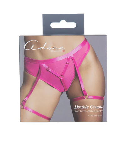 Allure - Double Crush Crotchless Garter Panty