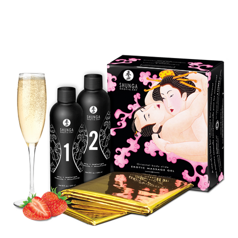 Erotic Massage Kit - Sparkling Strawberry Wine