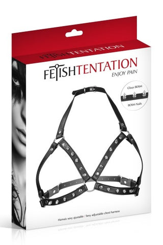 Spiked Adjustable Chest Harness