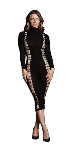 Carme - Turtleneck Cutout Dress - One Size Fits Most