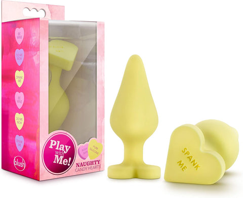 Naughty Candy Heart - Yellow "Spank Me"