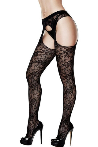 Lace Garter Thigh Highs - "Queen Size"