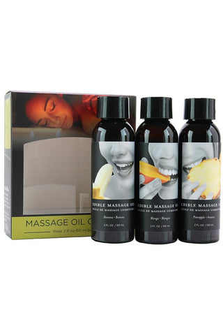 Earthly Bodies Edible Hemp Seed Massage Oil 3 Pack