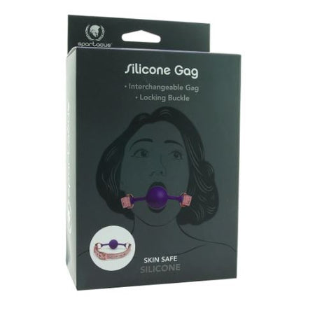 Silicone Ball Gag - Purple/Pink/Gold