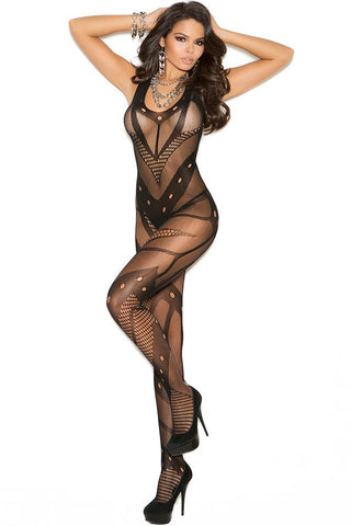 Seamless Net Crochet Bodystocking - "One Size Fits Most"