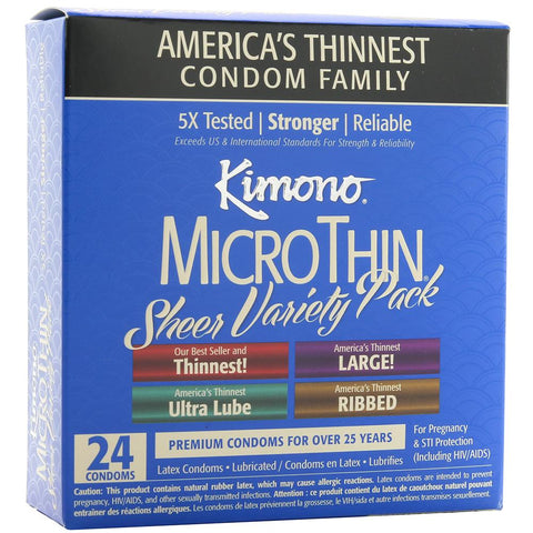 Kimono - MicroThin Sheer Variety Pack - 24 Condoms