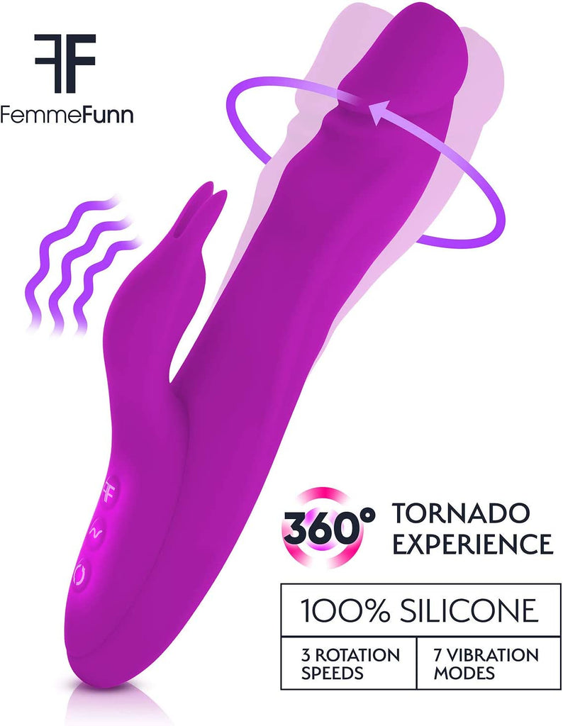 FEMME FUNN BOOSTER SILICONE RECHARGEABLE WATERPROOF ROTATING RABBIT VIBRATOR