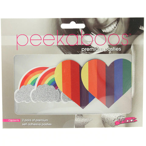 Peekaboo Pasties - Rainbow & Hearts