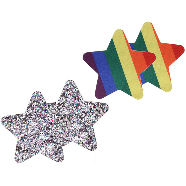 Peekaboo Pasties - Rainbow & Glitter Stars