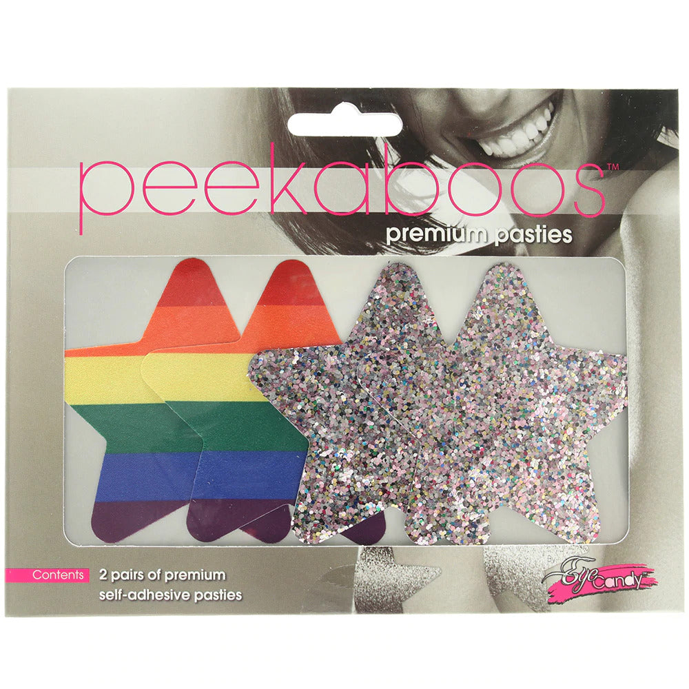 Peekaboo Pasties - Rainbow & Glitter Stars